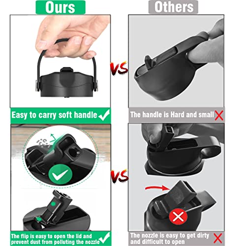 Straw Lid For Wide Mouth Sports Water Bottle12 18 20 32 40 64Oz,Replacement Lid Compatible With Hydroflask Wide Mouth,Straws Cap Top Accessories #TOP1