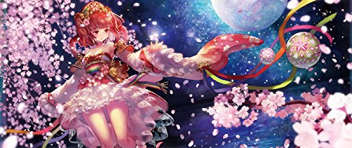 DecorArts Poster Panel ( Art & Anime Painting ) 4 folds H4.72 x W10.6 Folding Screen Prints On Japanese Paper 【 Cherry Blossoms at Night 】