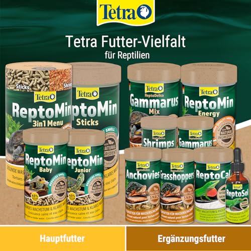 Tetra ReptoMin Sticks Schildkröten-Futter - ausgewogenes Hauptfutter für ausgewachsene Wasserschildkröten, 1 L Dose