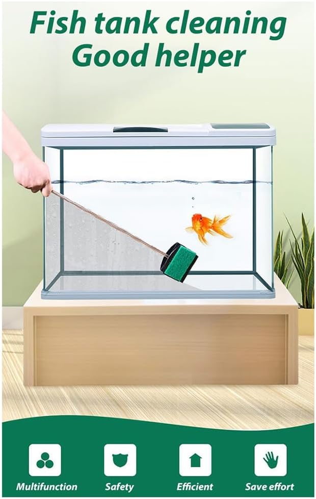Aquarium Fish Tank Glass Plant Cleaning Brush Floating Cleaning Window Algae Scraper Sponge Accessories Tool 72CM