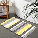 Bathroom Rug Mat, 18'x26', Extra Soft Absorbent Premium Yellow Bath Rug, Non-Slip Comfortable Bath...