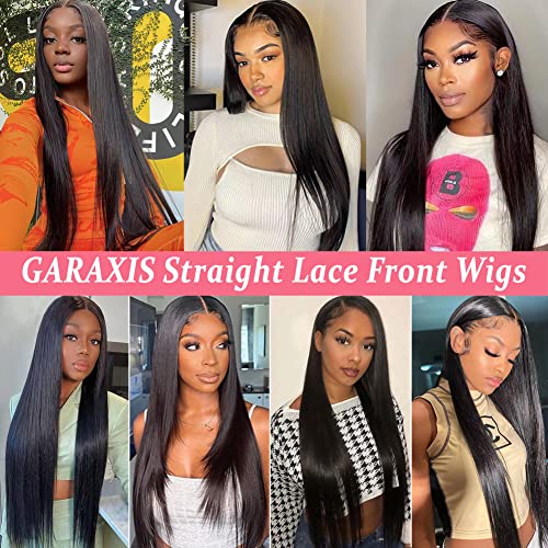 Garaxis 26 Inch Straight Lace Front Wigs Human Hair Pre Plucked 13X4 Lace Front Wigs Human Hair 150% Density Hd Lace Front Wigs With Baby Hair Brazilian Virgin Human Hair Wigs For Women Natural Color #TOP6