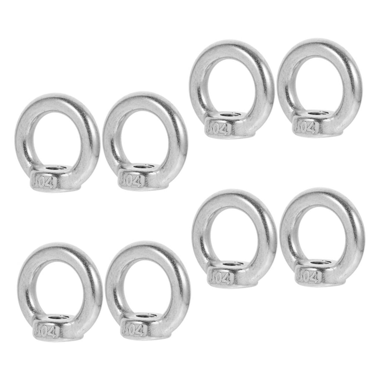 M8 Eye Nut Fastener 8pcs Stainless Steel Ring Shaped