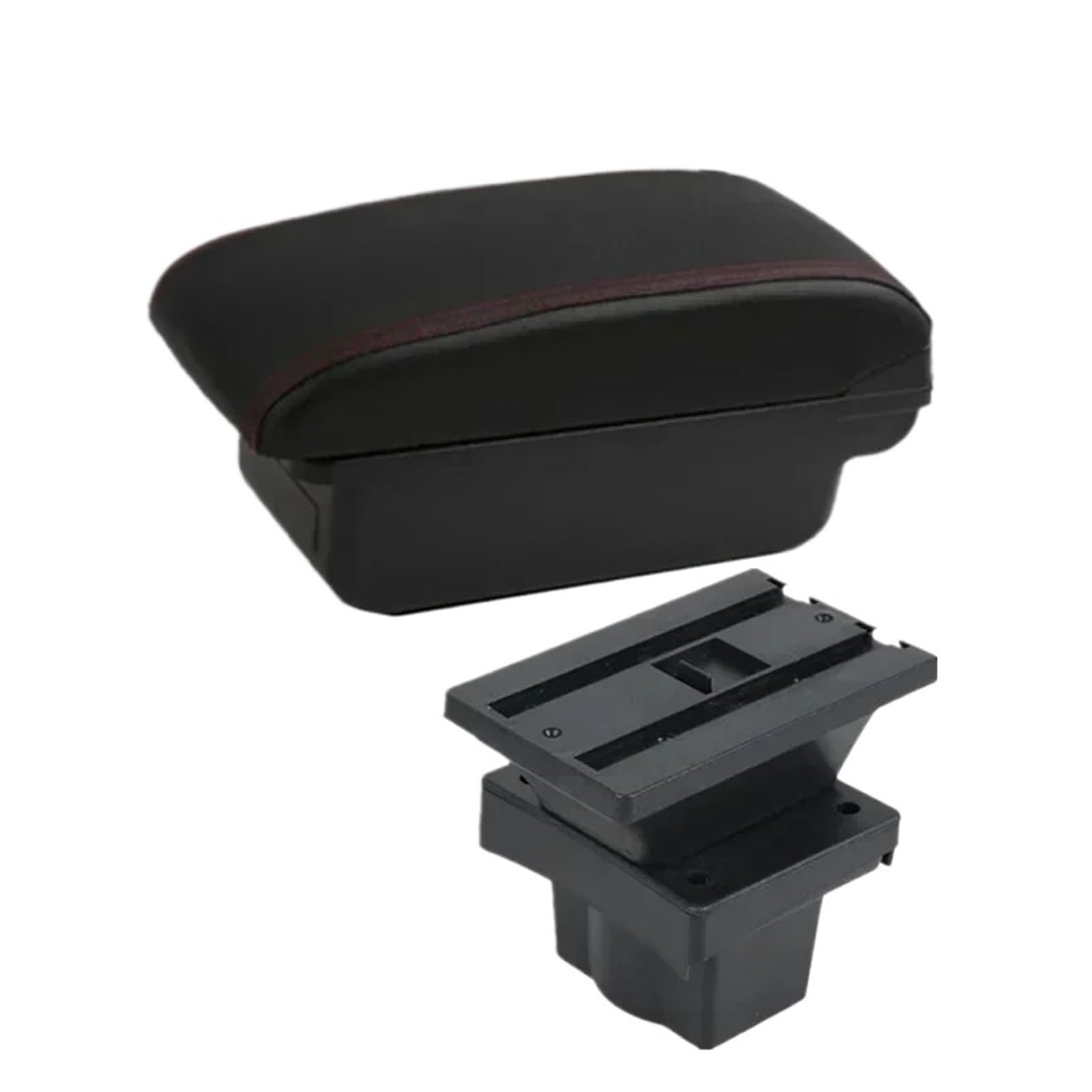 Umdjju A1 Red Line No Usb For Skoda For Octavia For Yeti Mk2 2005-2012 Car Armrest Storage Box Interior Dedicated Retrofit Accessories Car Centre Console Armrest Box(A1 Red Line No Usb)