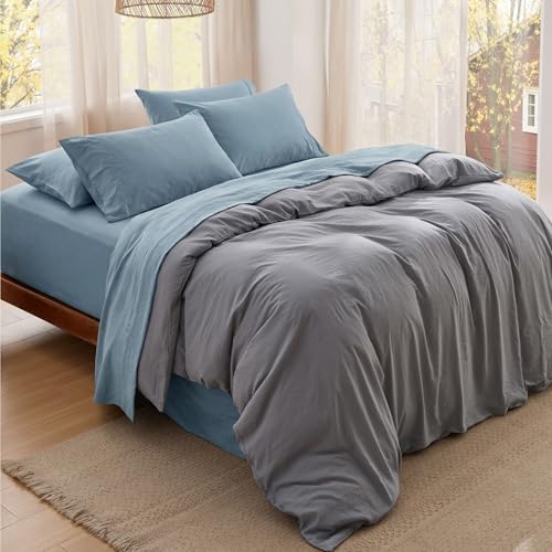 Image of Bedsure Full Size Bed Sheets, 6 Piece, Prewashed Ultra-Soft, 18-inch | Extra Deep Pocket, Breathable, Secure Fit, Hotel Luxury Bedding, Dual Side Pockets, Fade Resistant, For Air Mattress
