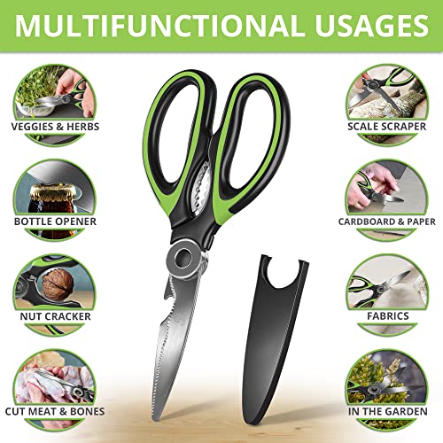 Foto von Oliver's Kitchen ® Küchenschere - Super scharf & robust - Multifunktional Haushaltsschere mit integriertem Flaschenöffner & Sicherheitsabdeckung - 20 cm - Universalschere aus Edelstahl
