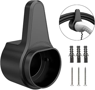 UYUYong EV Charger Holder Type 2 Strong Electric Car charger Holder EV Strong ABS Cable Holder Wall Bracket with Screws for EV Charger and EV Charging Cable -Black