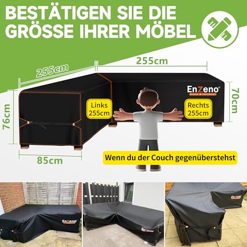 Enzeno Housse de Protection pour Mobilier de Jardin,pour Canapés d'angle – vue 2