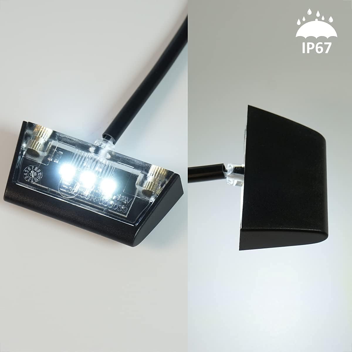 LED Mini Kennzeichenbeleuchtung Forty Schwarz E-geprüft Motorrad Quad ATV Roller - Foto 12