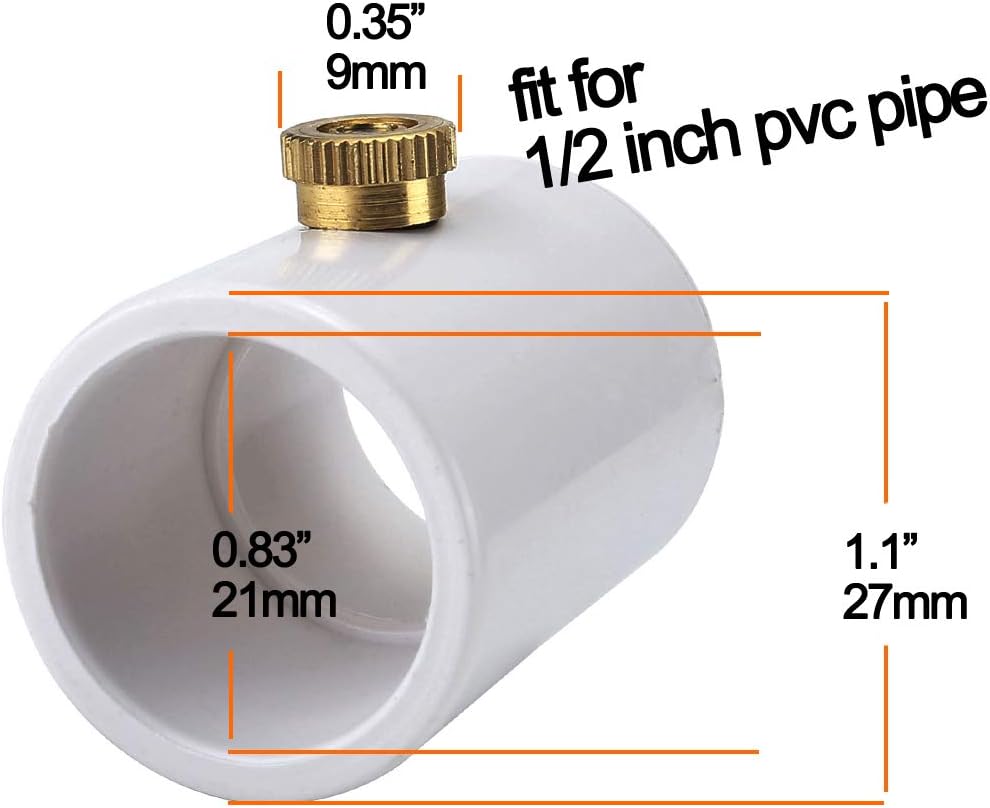 Buy ACBungji 1/2 inch Pvc Mister Coupling With Brass Mister Nozzle,25