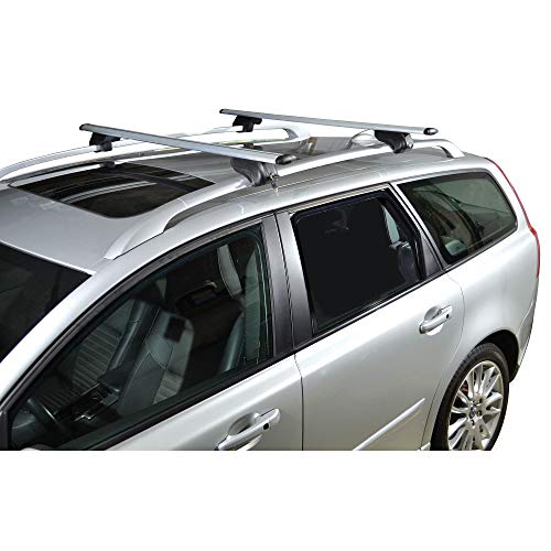image for Malone AirFlow2 Universal Cross Rail Roof Rack-50in, Silver, 50 inches