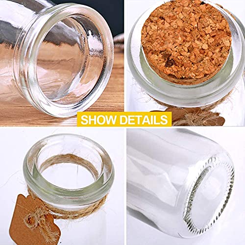 Ufrount 3.4Oz Mini Yogurt Mason Jar,Small Glass Decorative Bottles With Cork Lids,Set Of 40,Great For Wedding Favor,Diy Projects #TOP2