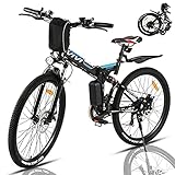 【Superkraft】Das klappbare Elektrofahrrad wird von einem 250W bürstenlosen Hochgeschwindigkeitsmotor und einer 36V/8Ah Batterie für tägliche Reisen, Pendeln und Touren angetrieben.