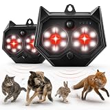 MEKEET Marderschreck Solar 2er Pack, Marderabwehr Garten, Katzenschreck für Garten, Ultraschall Tiervertreiber mit PIR Bewegungsmelder, LED Blitzlicht, IP65, gegen Marder, Fuchs, Waschbär