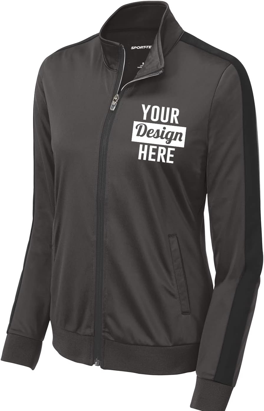 INK STITCH Women Lst94 Custom Design Logo Name Texts Stitching Tricot Track Jackets