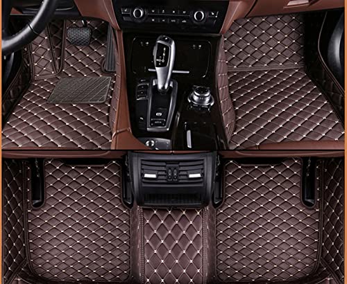 para A4 B8 Hatchback 2010 2011 2012 2013 2014 Alfombrillas De Coche Almohadillas Pie Personalizadas Cubierta Alfombra Automóvil Alfombras Esterillas(Marron Oscuro)