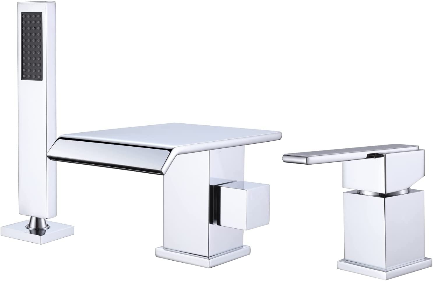 Robinet de remplissage de baignoire de pont en laiton 3 trous pour lavabo