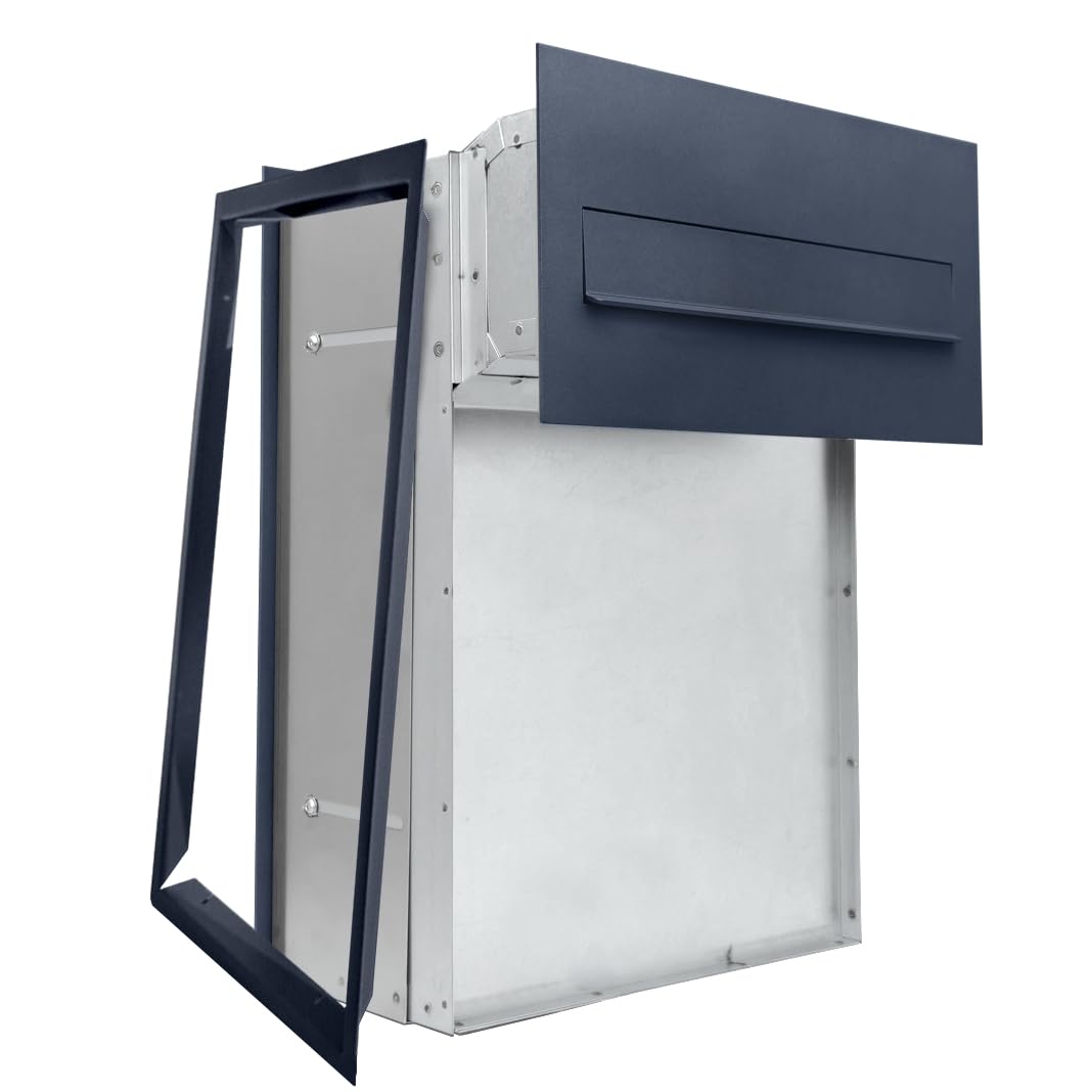 Cassetta da Incasso Passante Antracita PN620 Profondità 190-260mm esterno | acciaio inox, montaggio perimetrale, anti-furto, profondità 190-260 mm, chiavi incluse