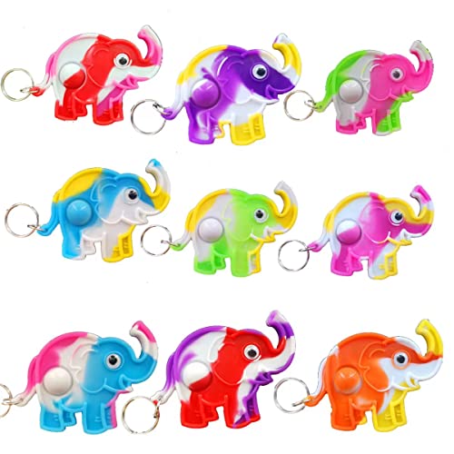 Image of 24 Packs Funny Present Unique Mini Elephant Assorted fidgets Bubble Toys for Kids Children Classroom Students Gifts from Teacher,Birthday Party Favors