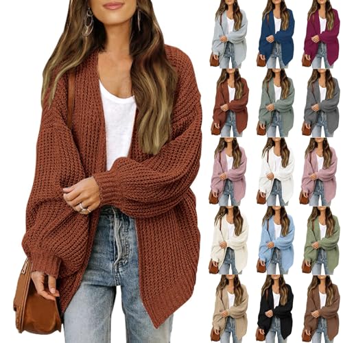 Amazon.com: Oversized Cardigan Sweaters for Women Lantern Sleeve