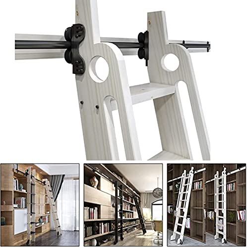Ensemble complet de rails d'échelle roulante pour petits espaces - 2