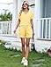 LOMON Two Piece Lounge Set for Women 2026 Trendy Lounge Summer Outfits Short Sleeve Casual Knit Short Sets Light Yellow M