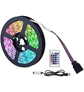 LED Strip Light, 5050 RGB Waterdichte Decoratieve Lichtstrip met Afstandsbediening, USB Led Neon ...