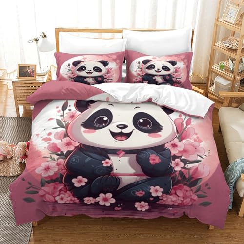 Parure de lit panda sakura pour une chambre zen et cocooning