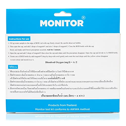 Monitor Dissolved Oxygen Test Kit (50 Tests) - Monitor Aquarium And Aquaculture Water Quality #TOP2