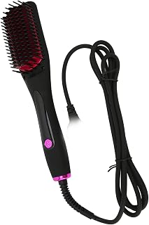 Pente de ar quente com aquecimento elétrico, alisador de cabelo de íons negativos 60 W pente escova de alisamento de cabelo Regulamentos europeus