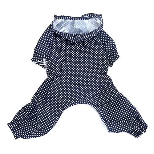 Zunea Waterproof Dog Raincoats with Hood for Small Dogs Puppy Rain Coat with Harness Hole Adjustable Rain Jacket Slicker Poncho with Legs Polka Dot Lightweight Pet Raining Jumpsuit Blue M - Image 3