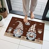Door Mat, Coffee Beans on Linen Front Door Mat Welcome...