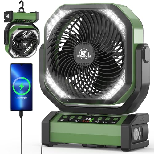 KITWLEMEN 20000mAh Camping Fan