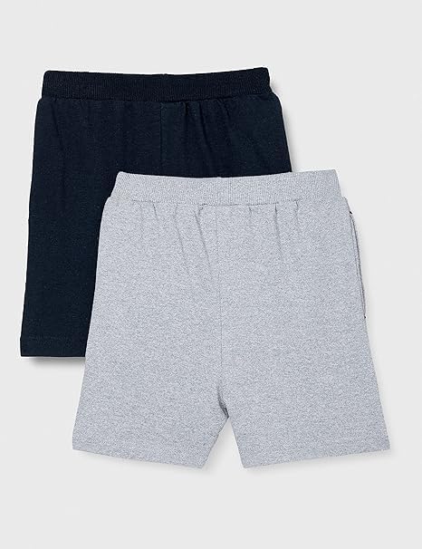 Image of Clotth Theory Boys Cotton Shorts Pack of 2 | Soft Breathable Fabric | Elastic Waist | Casual Wear Kids Comfortable Shorts