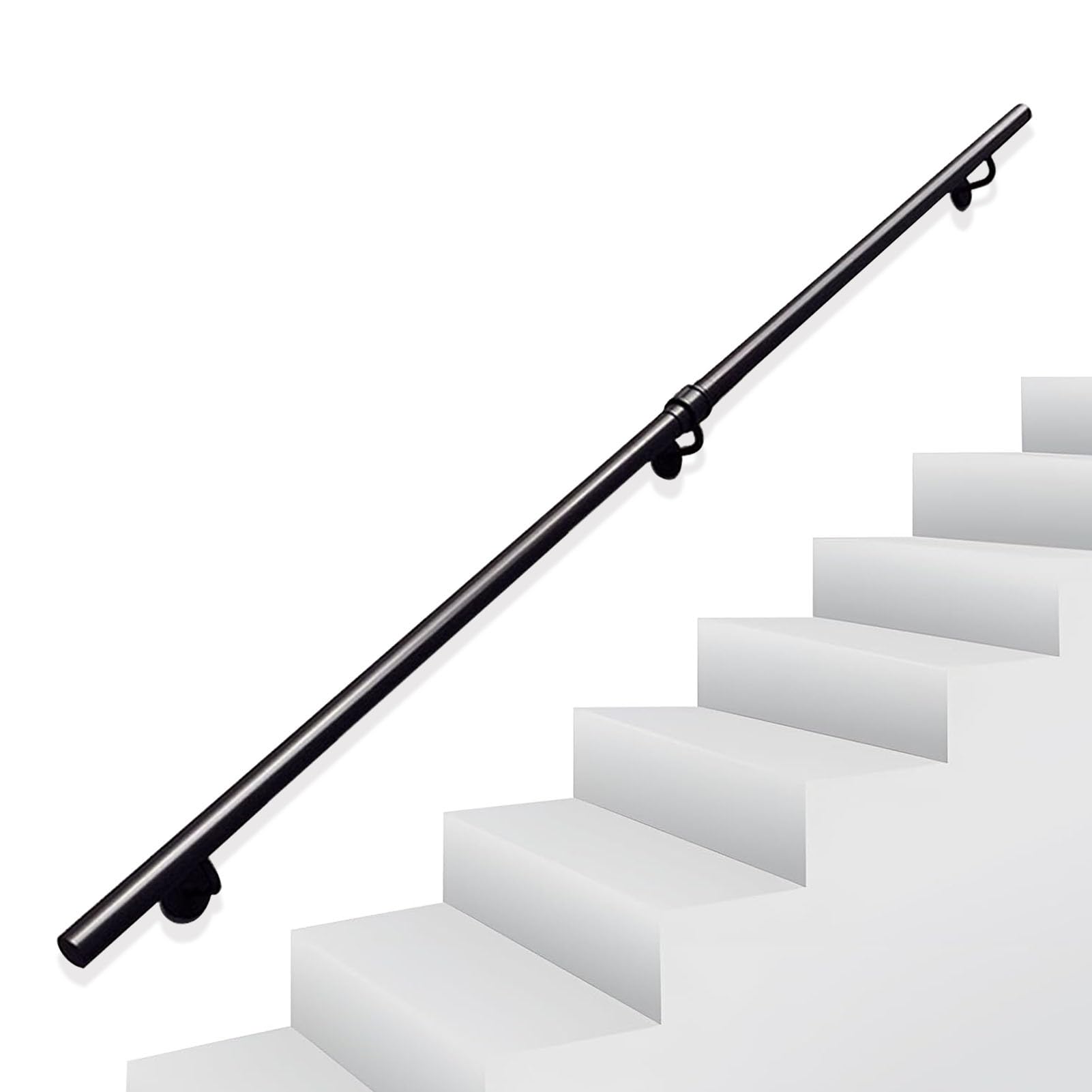 Rampe d'escalier style industriel pour sécuriser votre descente de terrasse et jardin