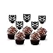 NiceLife Black Panther Cupcake Toppers(Set of 24) Birthday Party Decorations Supplies Avengers Party Decorations Party Supplies