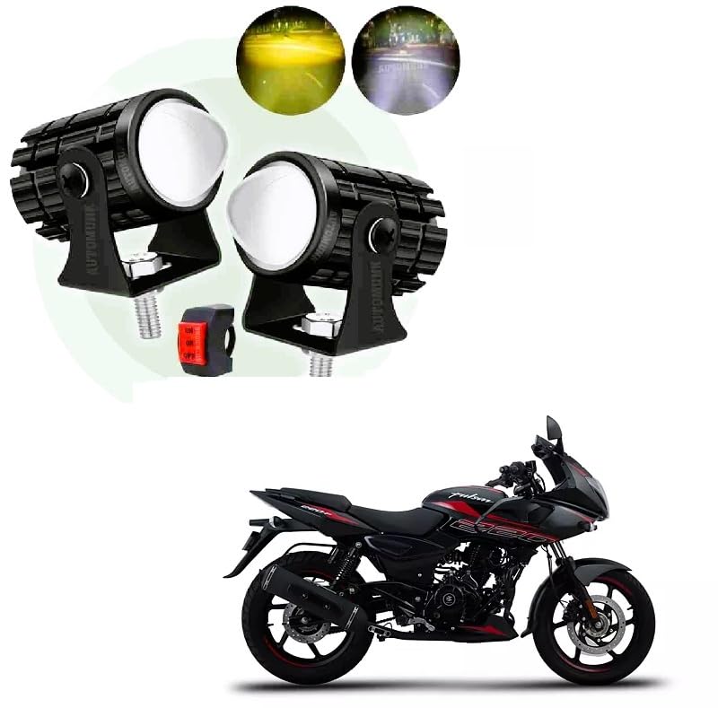 Bajaj Pulsar 220 F, LED Fog Light for Vehicles, 2 Mode Spotlight (Universal Fit)-image-45
