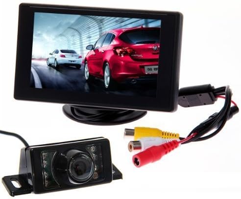 BONDWL Backup Camera and Monitor Kit for Car, Universal Waterproof Night Vision Car Rear Backup Camera + 4.3 LCD TFT Car Monitor