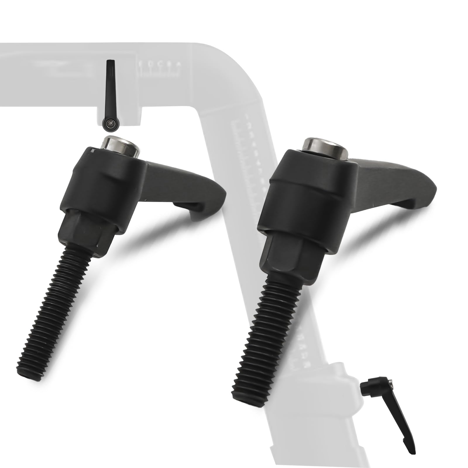 2PCS Exercise Bike Seat an Handle Height bar Adjustment Lever Compatible with Peloton Bike Replacement Parts, Adjustable Alloy L-Handle Accessories