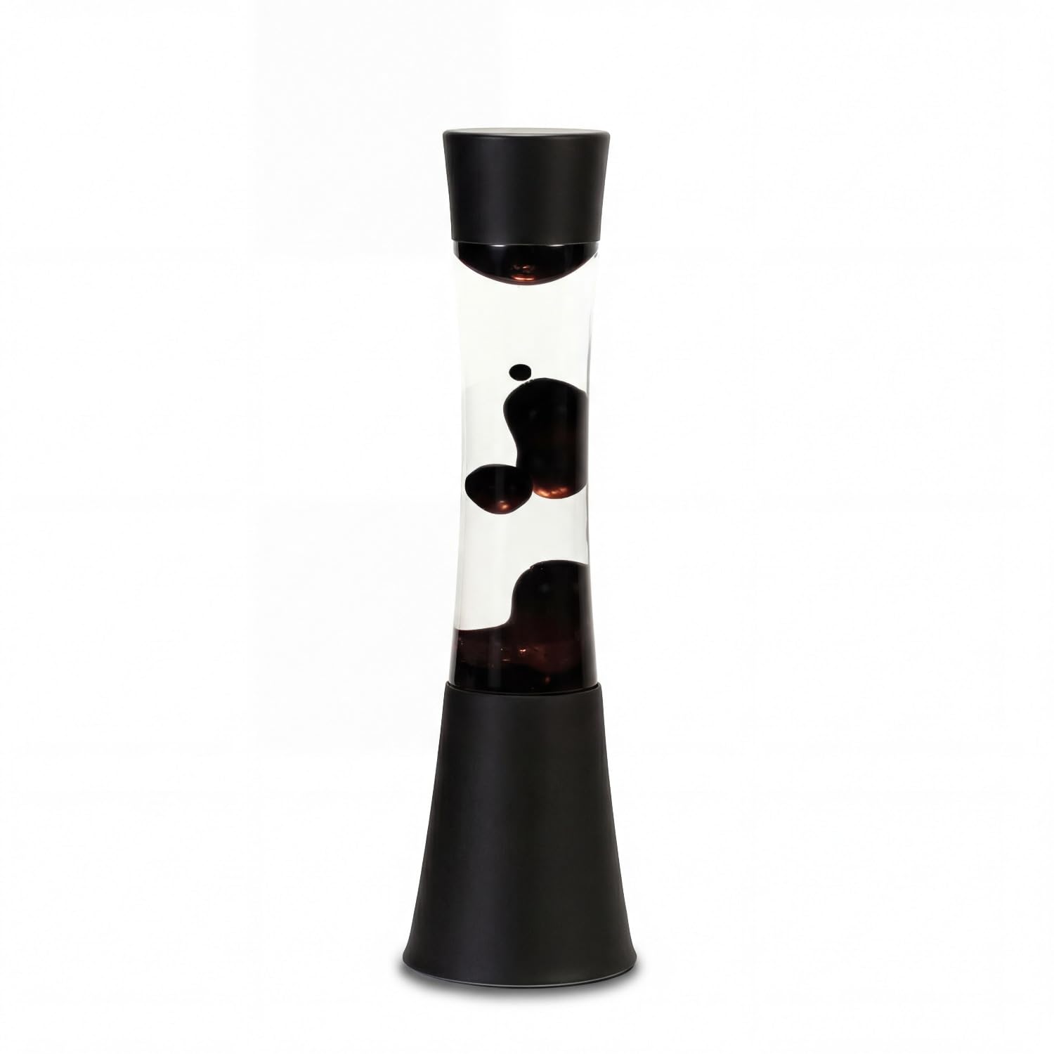 Easylight Lámpara de lava SANDRO Design negra y morada con interruptor, 39,5 cm de altura, G9, lámpara de mesa retro, habitación juvenil