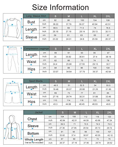 MEETYOO Kompressionsshirt Herren, Leggings Sport Laufhose Funktionsshirt Männer Jacke Kompressionshose Funktionswäsche für Running Gym Fitness