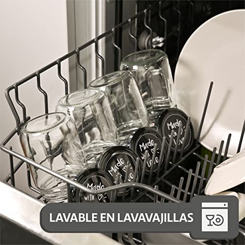 Miniatura 5 de Praknu 25 Tarros De Cristal Para Conservas De 230 Ml - Con Etiquetas Y Rotulador - Herméticos - Apto Para Lavavajillas - Ideales Para Regalar