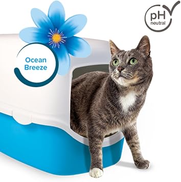 Beaphar - Cat Litter Deodoriser Ocean Breeze 400g Urine Encapsulation Technology Cat Litter Freshener Contains Prebiotics To Absorb and Reduce Unpleasant Odours -Doubles Cat Litter Life Biodegradable