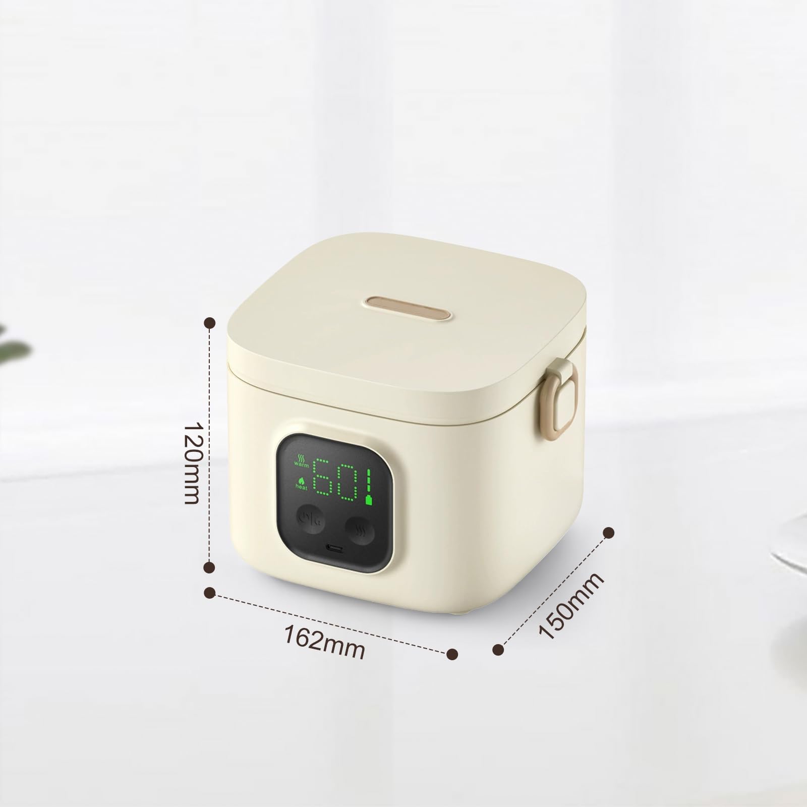 Scaldavivande Elettrico Portatile, Porta Pranzo Riscaldabile USB, 7 Livelli di Riscaldamento per Auto Camion e Ufficio Schiscetta Pranzo Riscaldabile