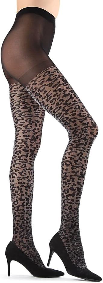 MeMoi Leopard Print Shimmer Sheer 