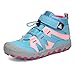 Mishansha Boys Girls Toddlers Water Resistant Hiking Boots Anti-Collision Non-Slip Athletic Flexible Outdoor Ankle Walking Shoes Blue and Pink 9.5 Toddler