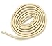 Waxed Cotton Round Shoelaces 1/8" Thick Solid Colors For Dress Shoes (Beige-30)