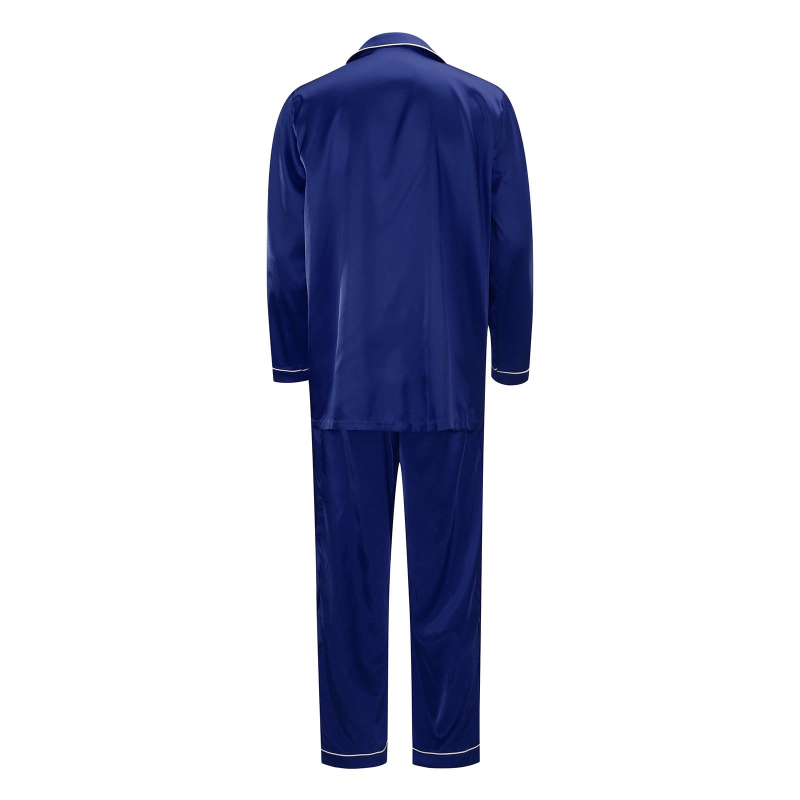 Sunnyuk Weihnachtspyjama Familie Set Satin Schlafanzug Damen Herren Kinder Nachthemd mit Knopfleiste Weihnachts Pyjama Family Langarm Seide Nachtwäsche Zweiteiliger Hausanzug Lang Elegante Loungewear