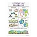 Quarterhouse 6 Poster Five Themes of Geography Set, Social Studies Classroom Learning Materials for K-12 Students and Teachers, 12 x 18 Inches, Made in USA