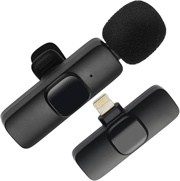 STARUMENT Wireless Lavalier Microphone - Compatible with iPhone - No App or Adapter Needed - Small Mic for Vlogging, Streaming, Video Recording - Noise Cancellation, Omnidirectional Sound Capture